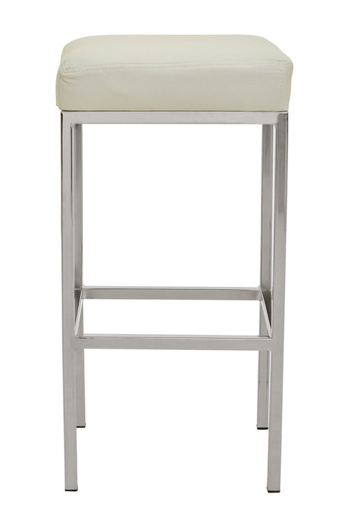 Baina White & Chrome Bar Stool