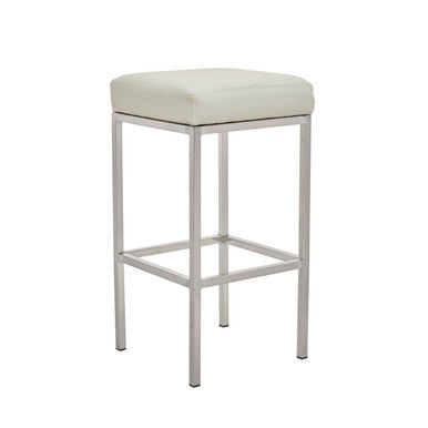 Baina White & Chrome Bar Stool