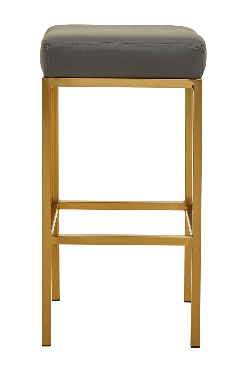 Baina Dark Grey & Gold Bar Stool