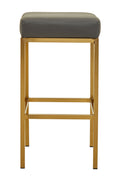 Baina Dark Grey & Gold Bar Stool