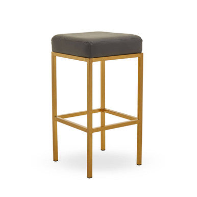 Baina Dark Grey & Gold Bar Stool