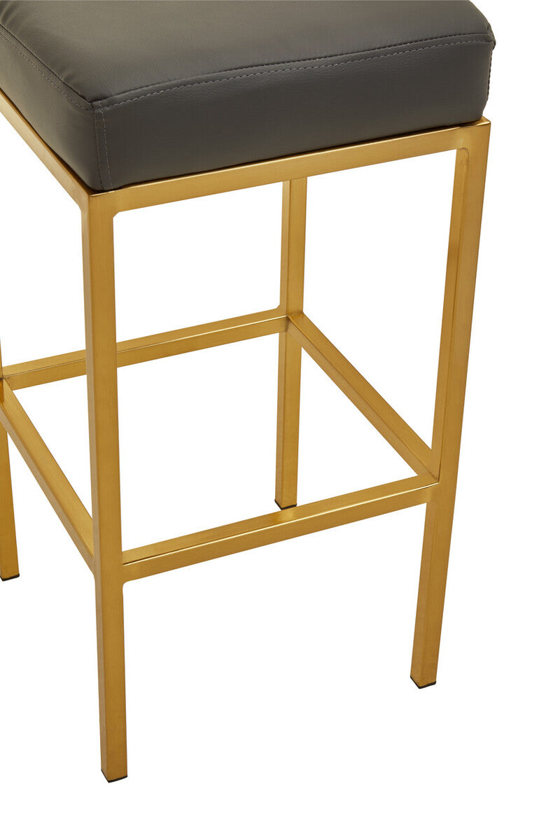 Baina Dark Grey & Gold Bar Stool