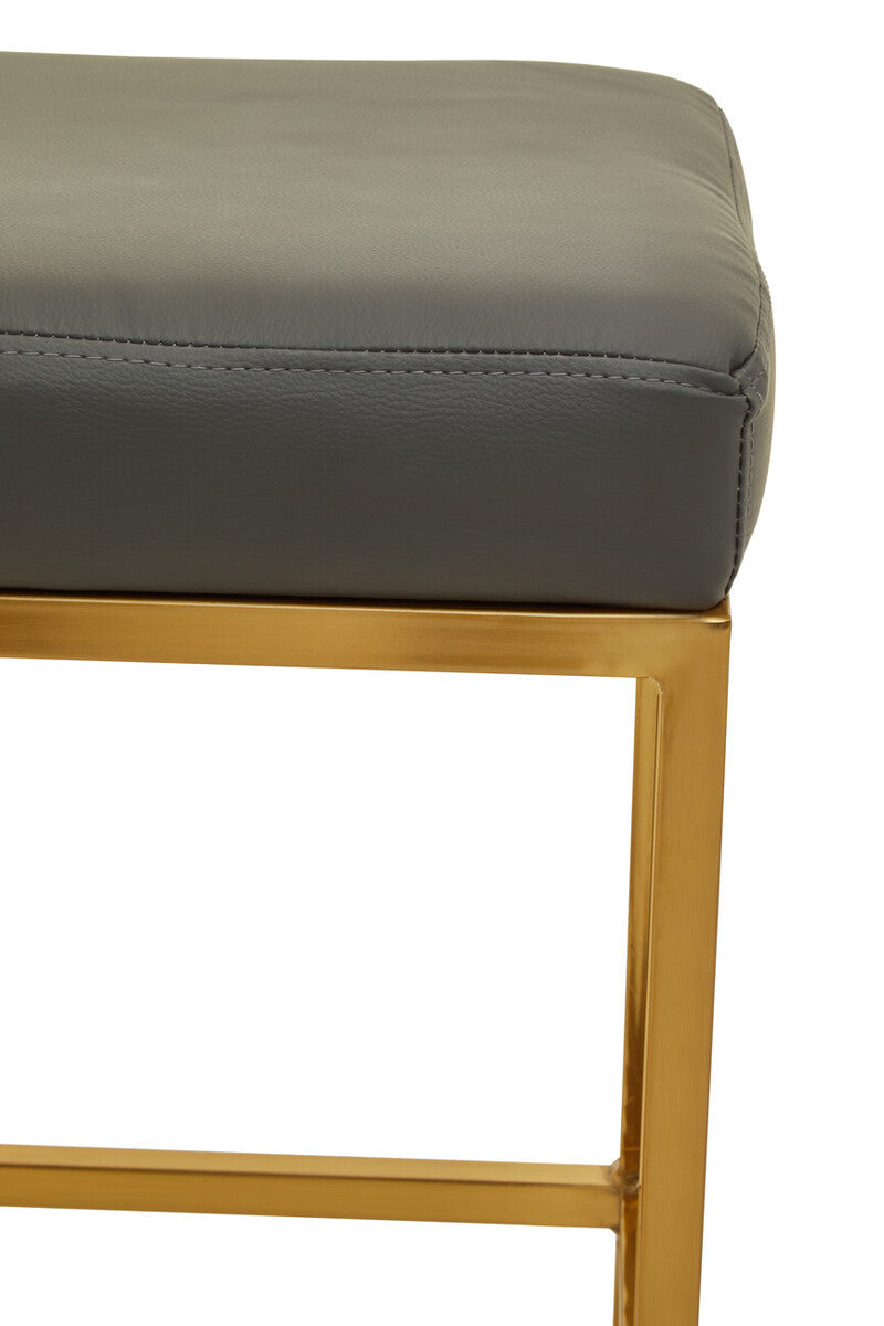 Baina Dark Grey & Gold Bar Stool
