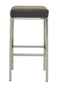Baina Dark Grey & Chrome Bar Stool