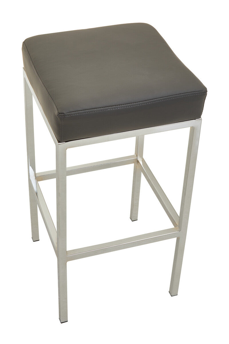 Baina Dark Grey & Chrome Bar Stool