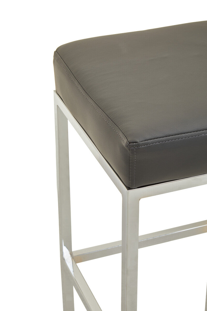 Baina Dark Grey & Chrome Bar Stool