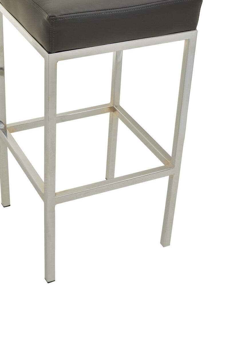 Baina Dark Grey & Chrome Bar Stool