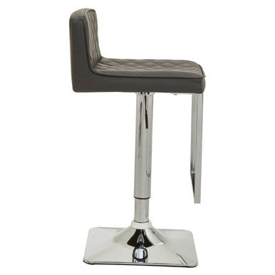 Baina Dark Grey & Chrome Square Base Bar Stool
