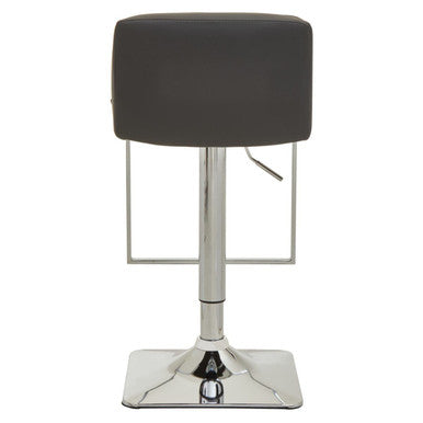 Baina Dark Grey & Chrome Square Base Bar Stool
