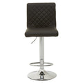 Baina Black & Chrome Bar Stool With Round Base