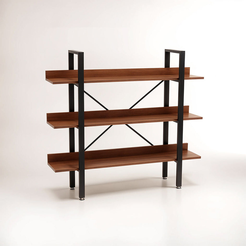 Laxton 3 Tier Black Contemporary Shelf Unit
