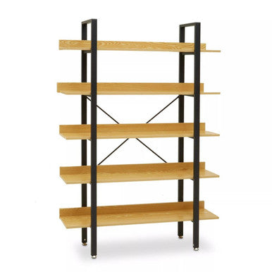 Laxton 5 Tier Light Oak Shelving Unit