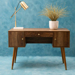 Frida Wood Veneer Desk With Storage