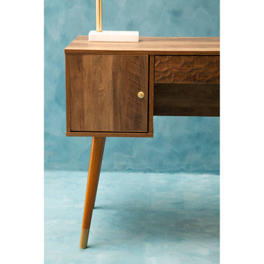 Frida Wood Veneer Desk With Storage