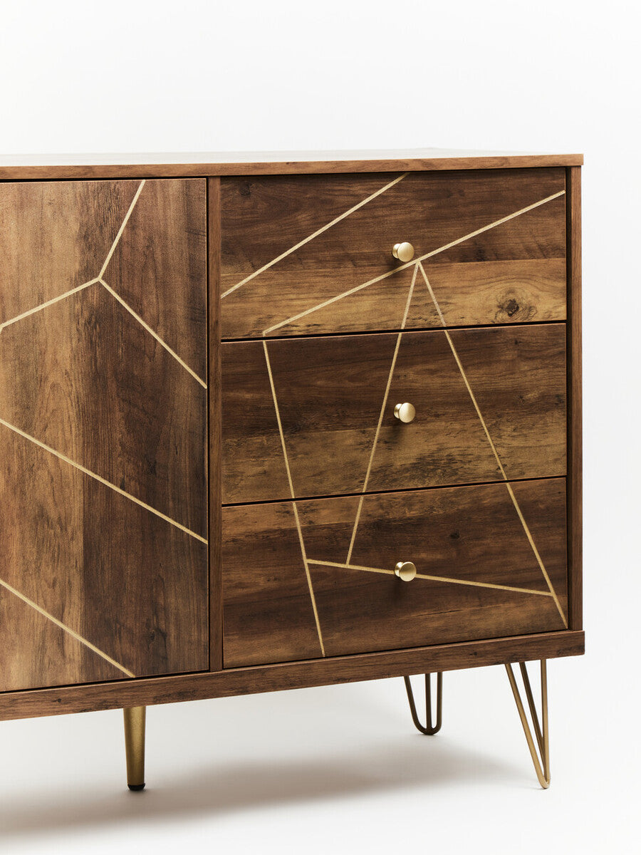 Flori Sideboard With 2 Doors & 3 Drawers