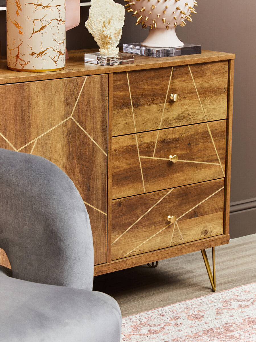 Flori Sideboard With 2 Doors & 3 Drawers