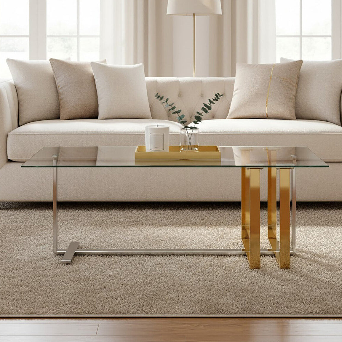 Alvea Silver & Gold Coffee Table