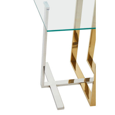 Alvea Silver & Gold Side Table