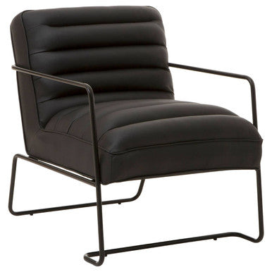 New Foundry Leather Black Chair