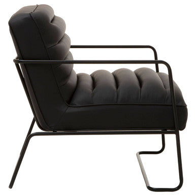 New Foundry Leather Black Chair