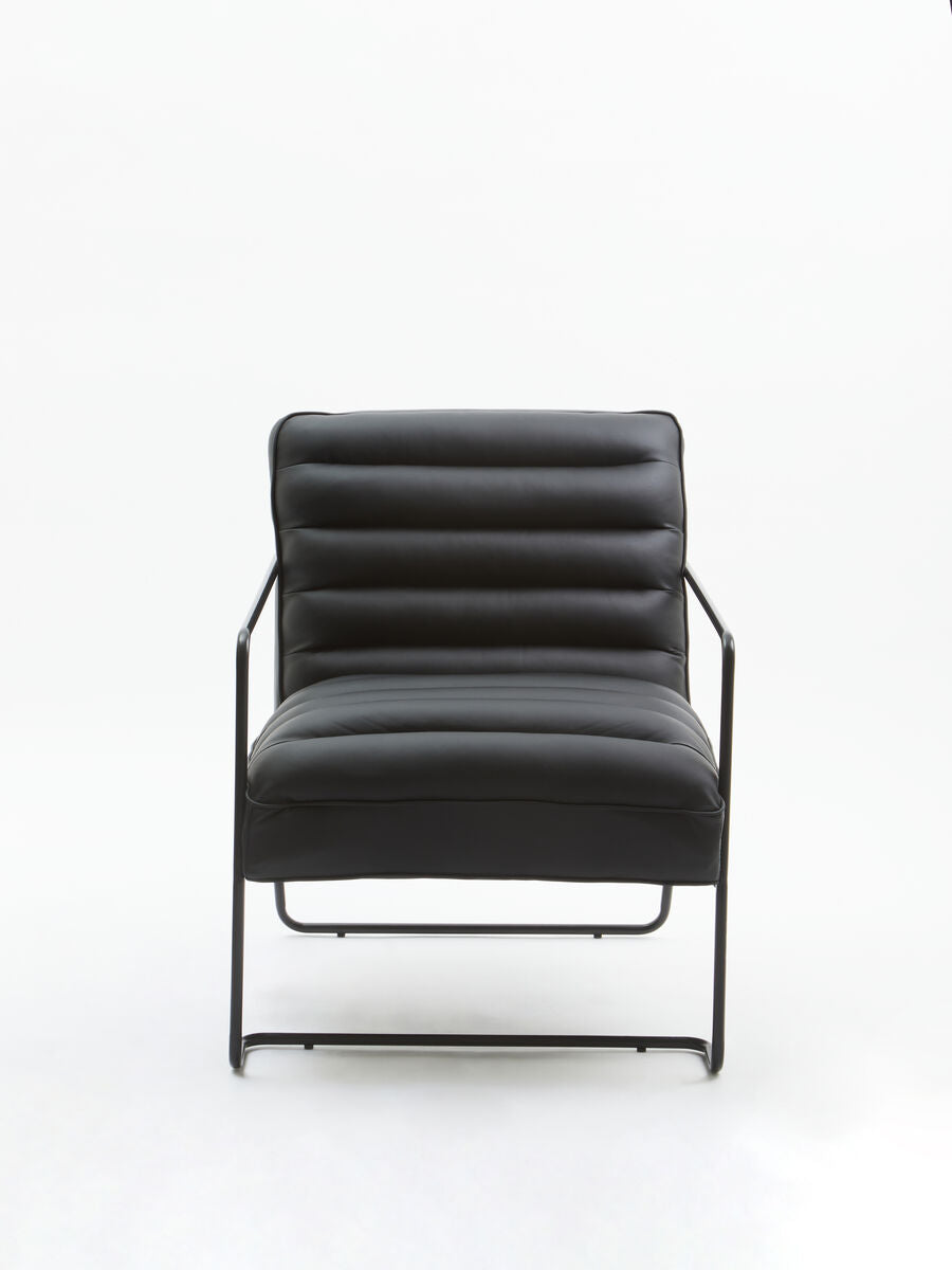 New Foundry Leather Black Chair