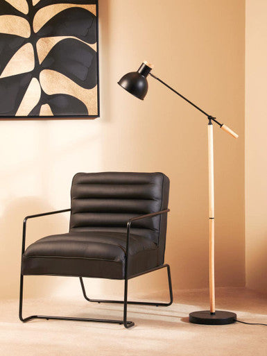 New Foundry Leather Black Chair