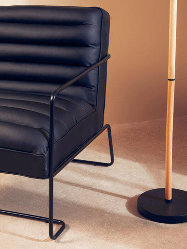 New Foundry Leather Black Chair
