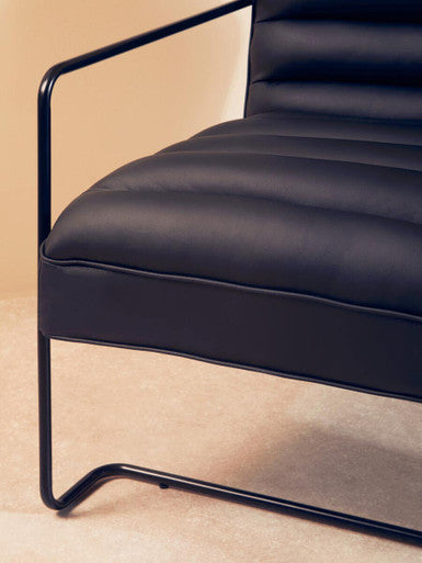 New Foundry Leather Black Chair