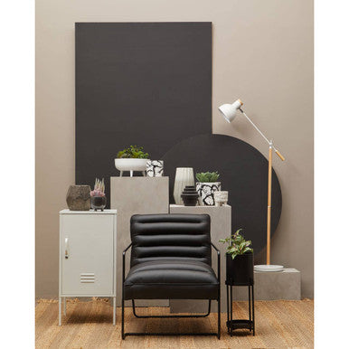 New Foundry Leather Black Chair