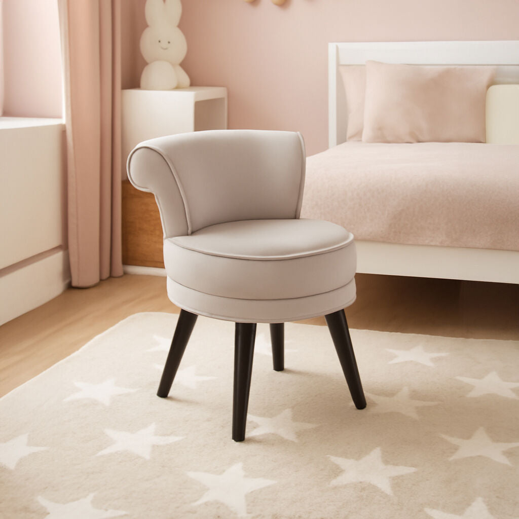Kids Loretta Mink Velvet Chair