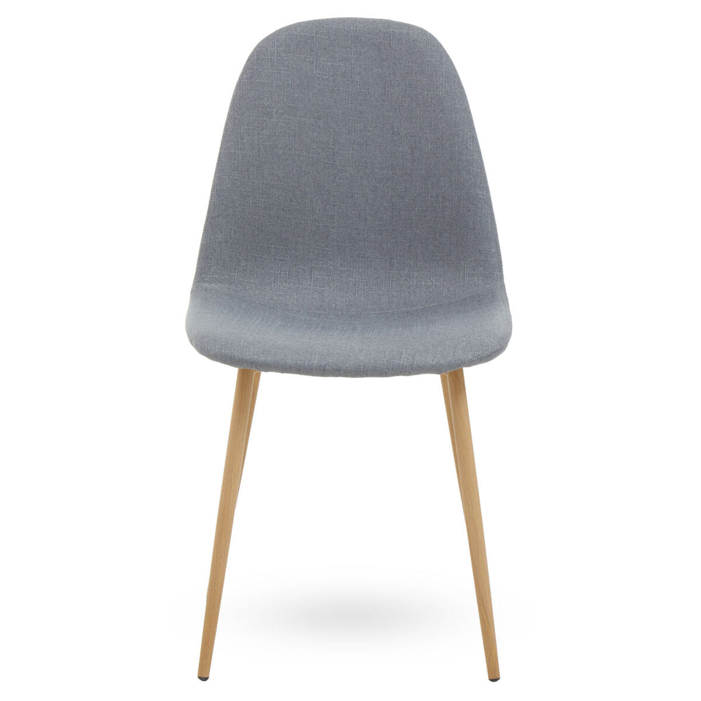 Salford Grey Dining Chair With Wood Legs