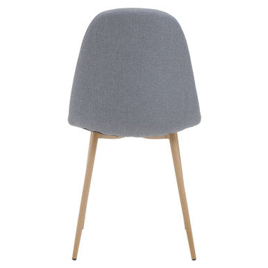 Salford Grey Dining Chair With Wood Legs