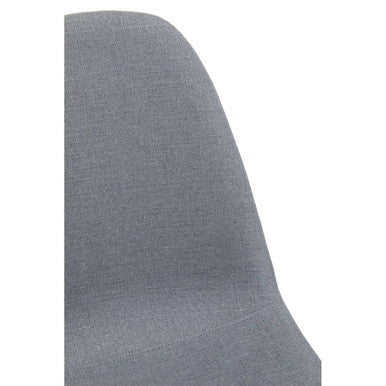 Salford Grey Dining Chair With Wood Legs