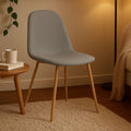 Salford Grey Dining Chair With Wood Legs