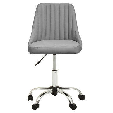 Brent Grey Leather Home Office Chair