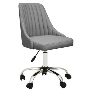 Brent Grey Leather Home Office Chair