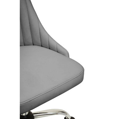 Brent Grey Leather Home Office Chair