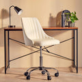 Brent Off White Leather Home Office Chair