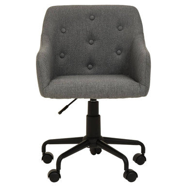 Brent Tufted Grey & Black Home Office Chair