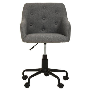 Brent Tufted Grey & Black Home Office Chair