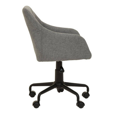 Brent Tufted Grey & Black Home Office Chair