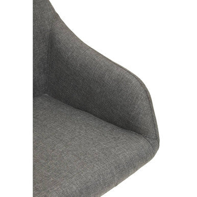 Brent Tufted Grey & Black Home Office Chair