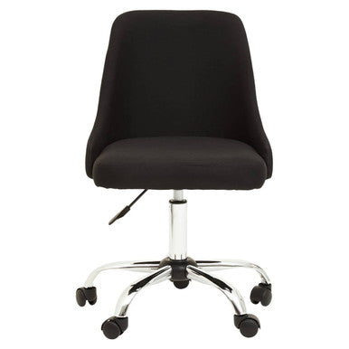 Brent Black & Chrome Home Office Chair