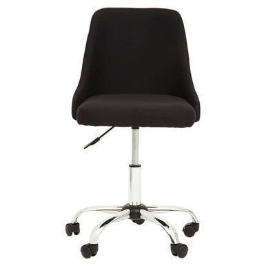 Brent Black & Chrome Home Office Chair