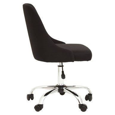 Brent Black & Chrome Home Office Chair