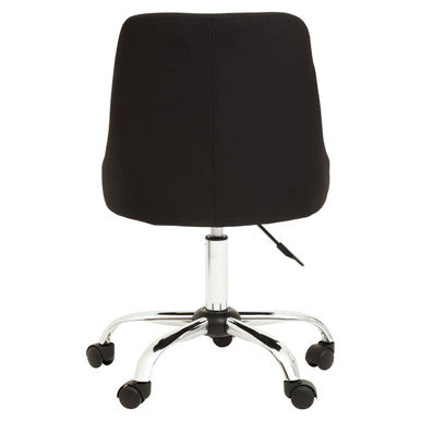 Brent Black & Chrome Home Office Chair