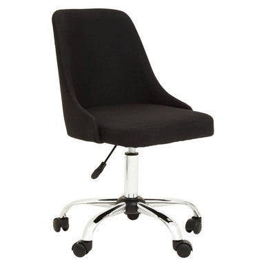 Brent Black & Chrome Home Office Chair