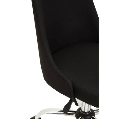 Brent Black & Chrome Home Office Chair
