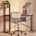 Brent Grey Velvet & Chrome Base Home Office Chair
