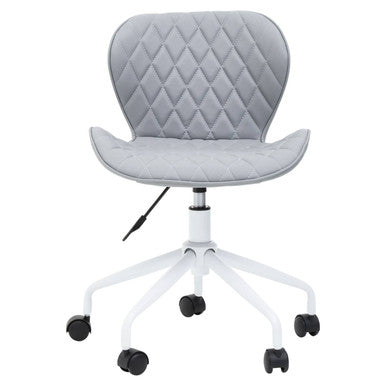 Brent Grey & White Home Office Chair